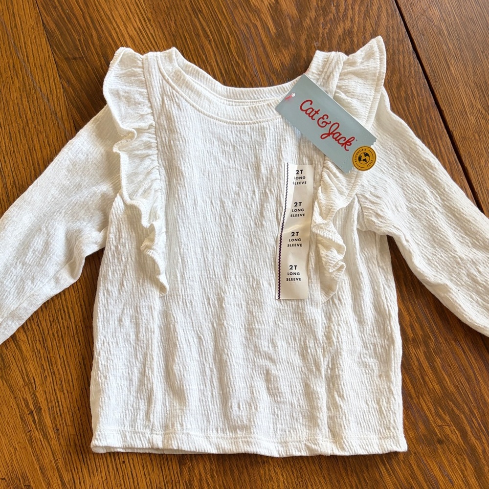 Cat & Jack NWT 2T Long Sleeve Top